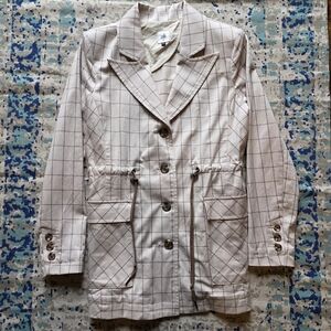 CAbi Women's Windowpane Utility Jacket Size: M
